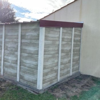 Annexe de jardin en béton aspect bois 1 pente